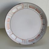 Flat round dish sandstone from niderviller vintage mesh model