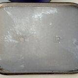 Old blue enamelled metal box