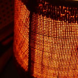 Vintage turned wooden candle holder lamp