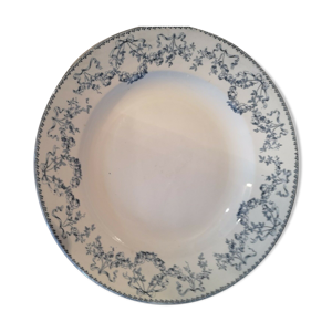 Plat rond en faïence - sarreguemines