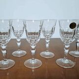6 verres à vin en cristal