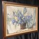 Georges prestat (1911-1994), bouquet aux iris, huile sur toile de 1946
