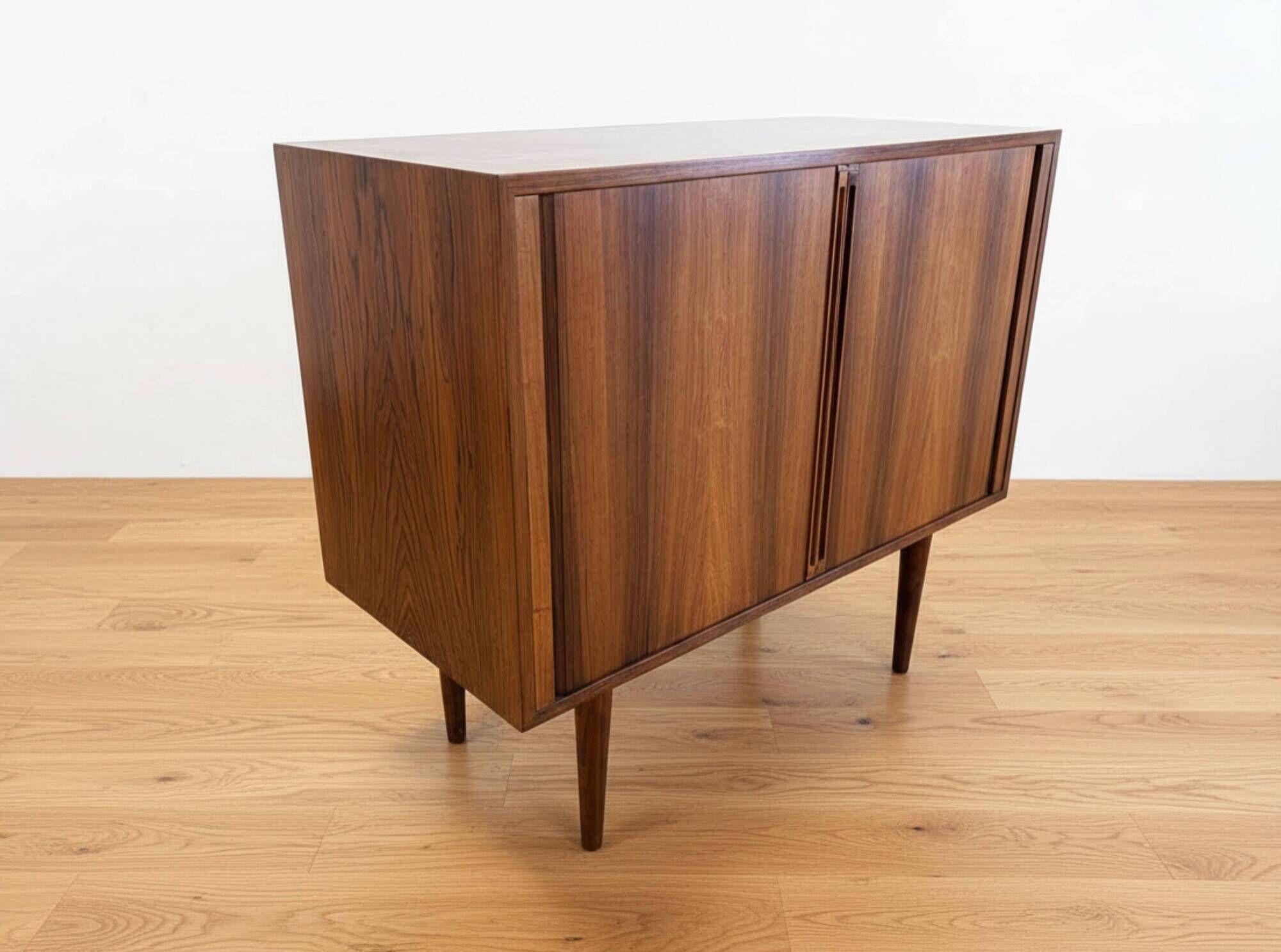 Rosewood Tambour Door Cabinet By Kai Kristiansen For Feldballes