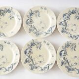 Series of 6 flat plates iron earth