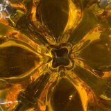 Murano orange-yellow glass ashtray 1960