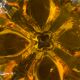 Murano orange-yellow glass ashtray 1960