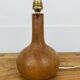 Wooden ball lamp with wool lampshade, 1960s