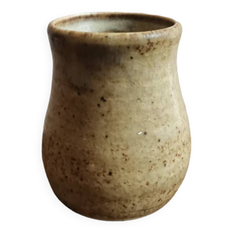 Petit vase en grès vintage émaillé