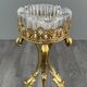 Bronze-gilt and crystal standing ashtray, 20th century