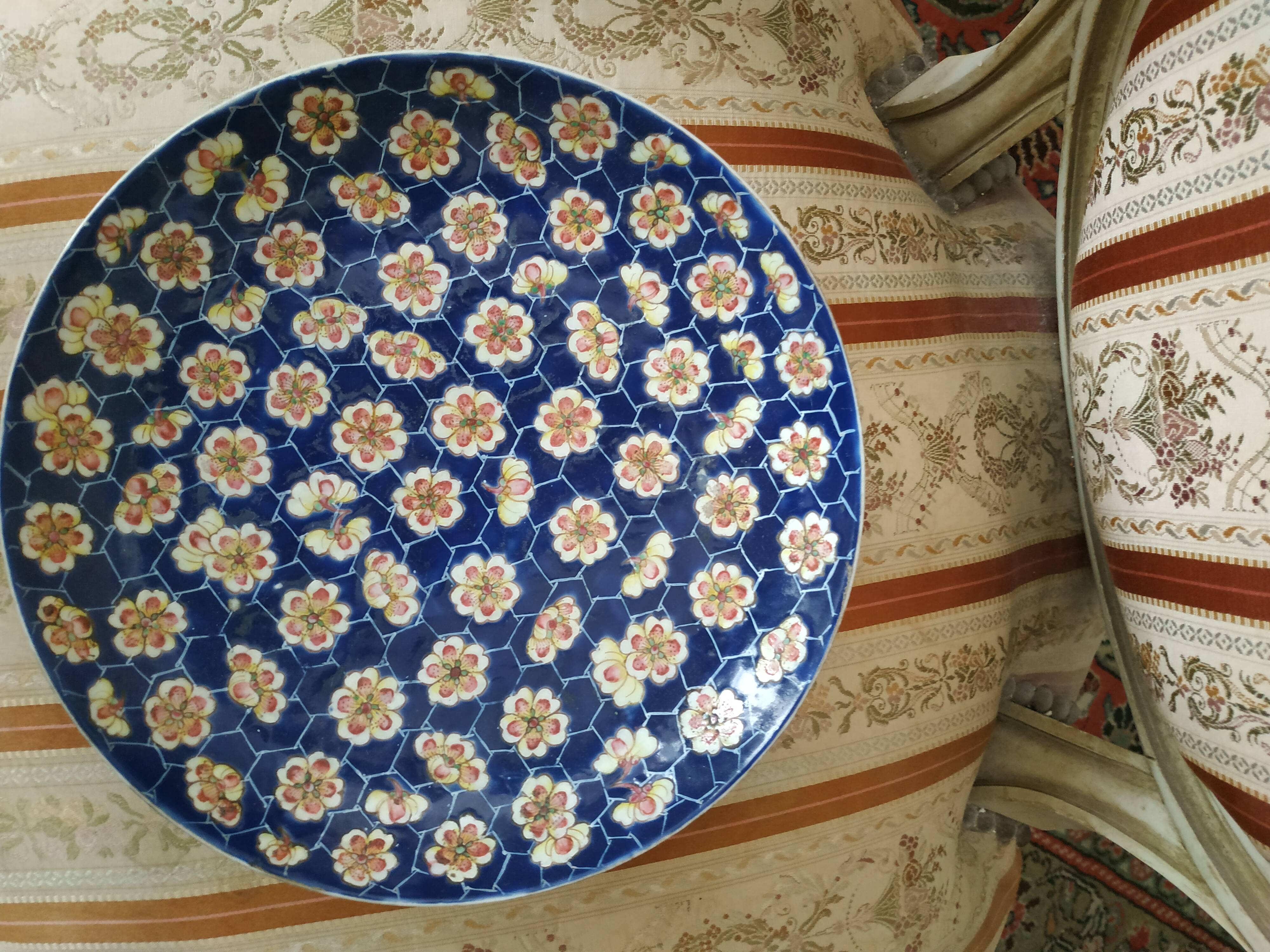China flower decoration plate