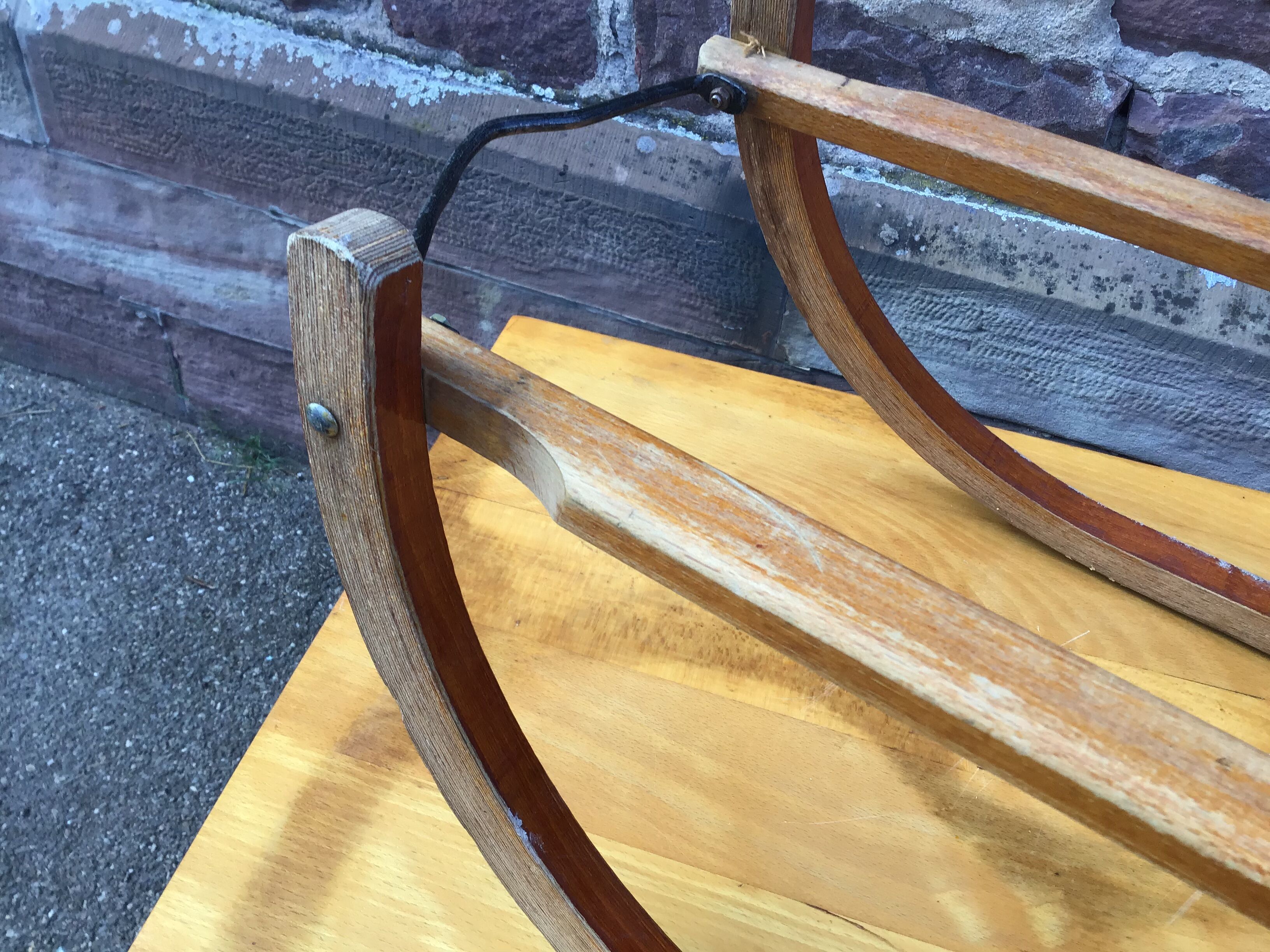 Vintage Davos wooden sledge