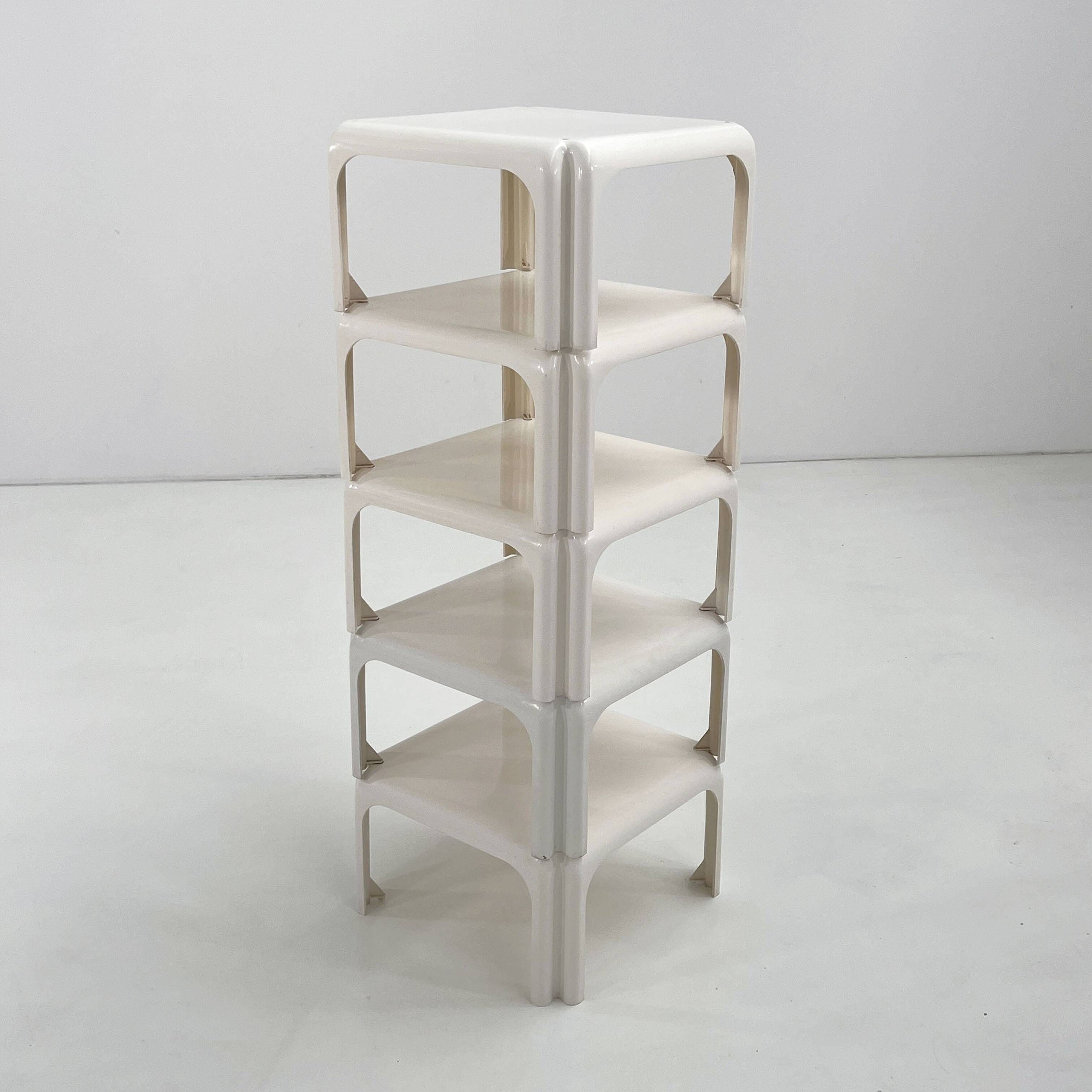 Lot de 5 tables Modèle Elena par Vico Magistretti pour Artemide, 1970