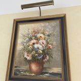 Painting signed Mogisse – Original oil painting, bouquet of flowers (with