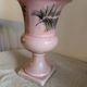 Mid-Century Vintage Pink Ceramic Urn Vase by Soveram France – Hand-Sha