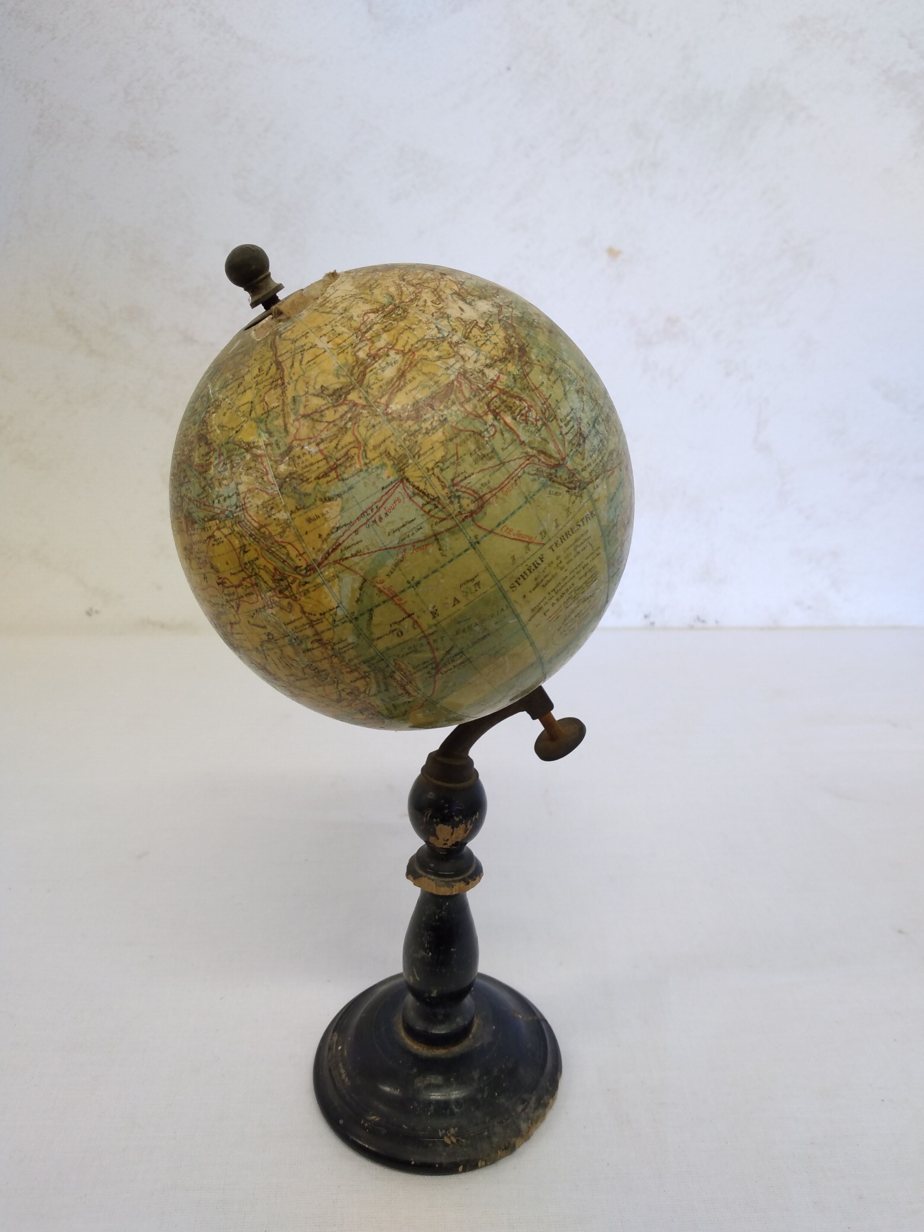 Ancient sphere terrestrial globe by r.barbot