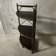 70s rattan corner cabinet
