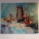 Still life painting in oil on canvas