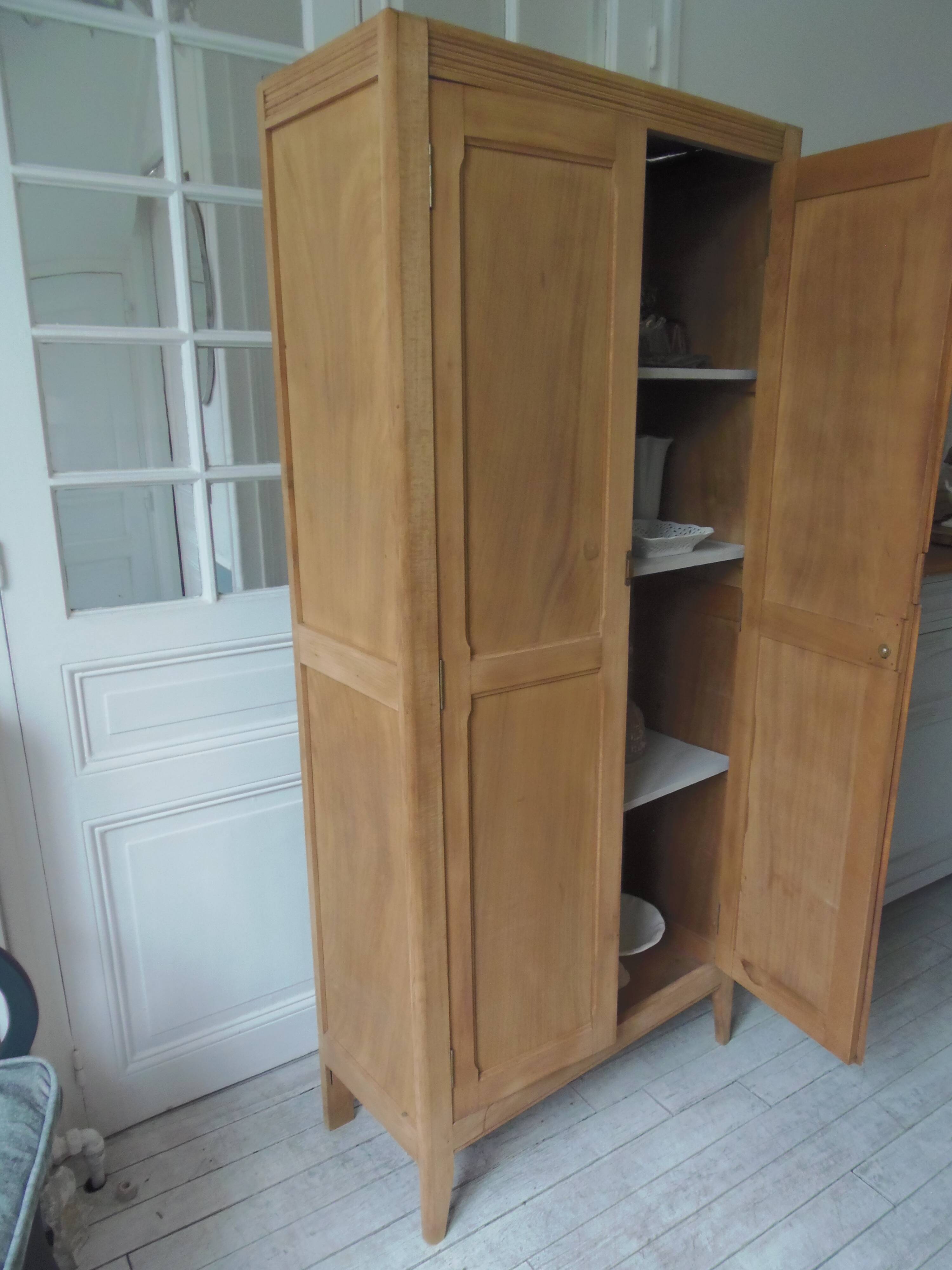 Vintage Parisian wardrobe has been completely sanded and waxed.