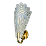 Frosted leaf wall lamp, Murano glass, Italy, 1970