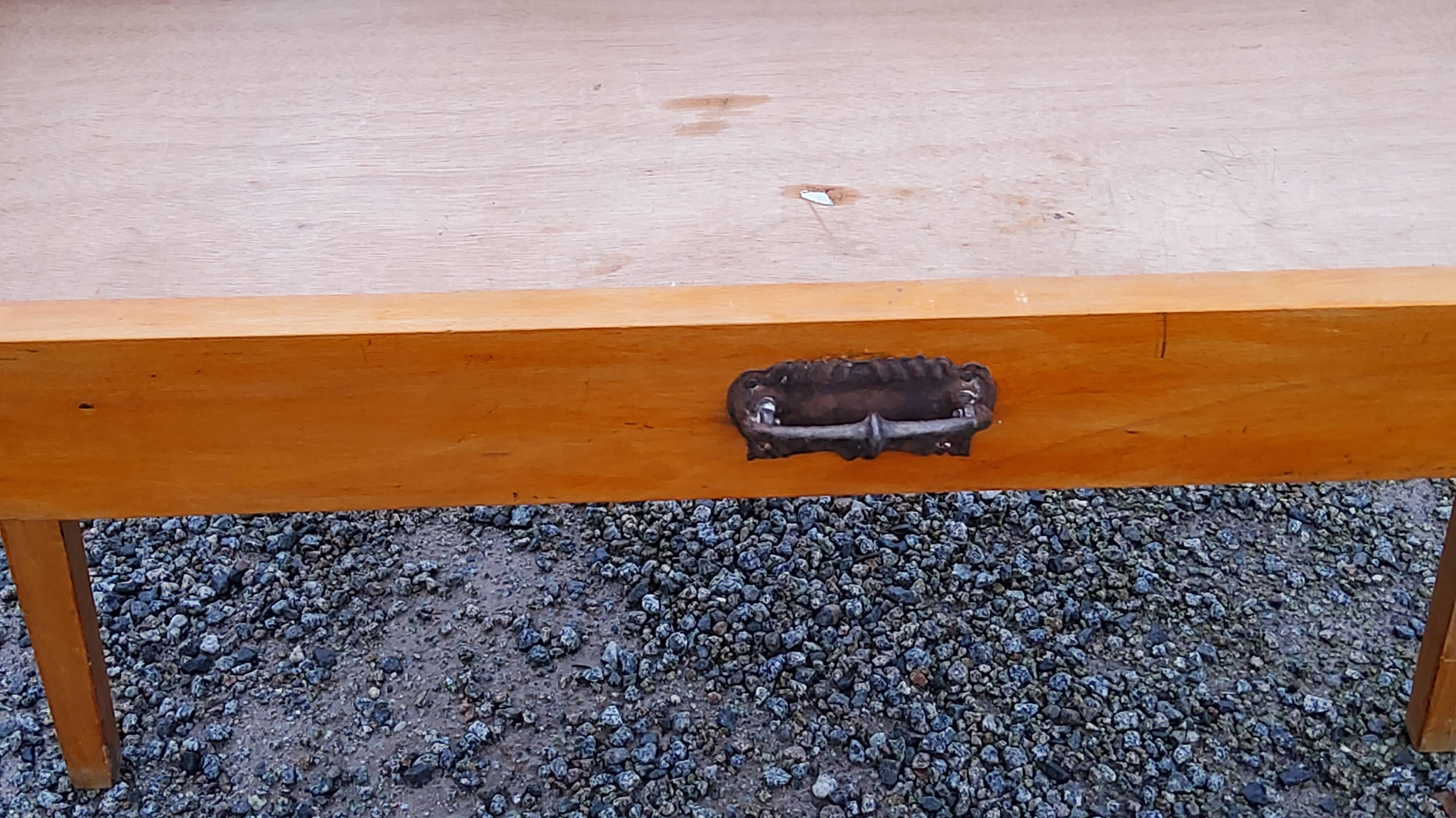 Writing table oak desk feet bobbins from the 50s
