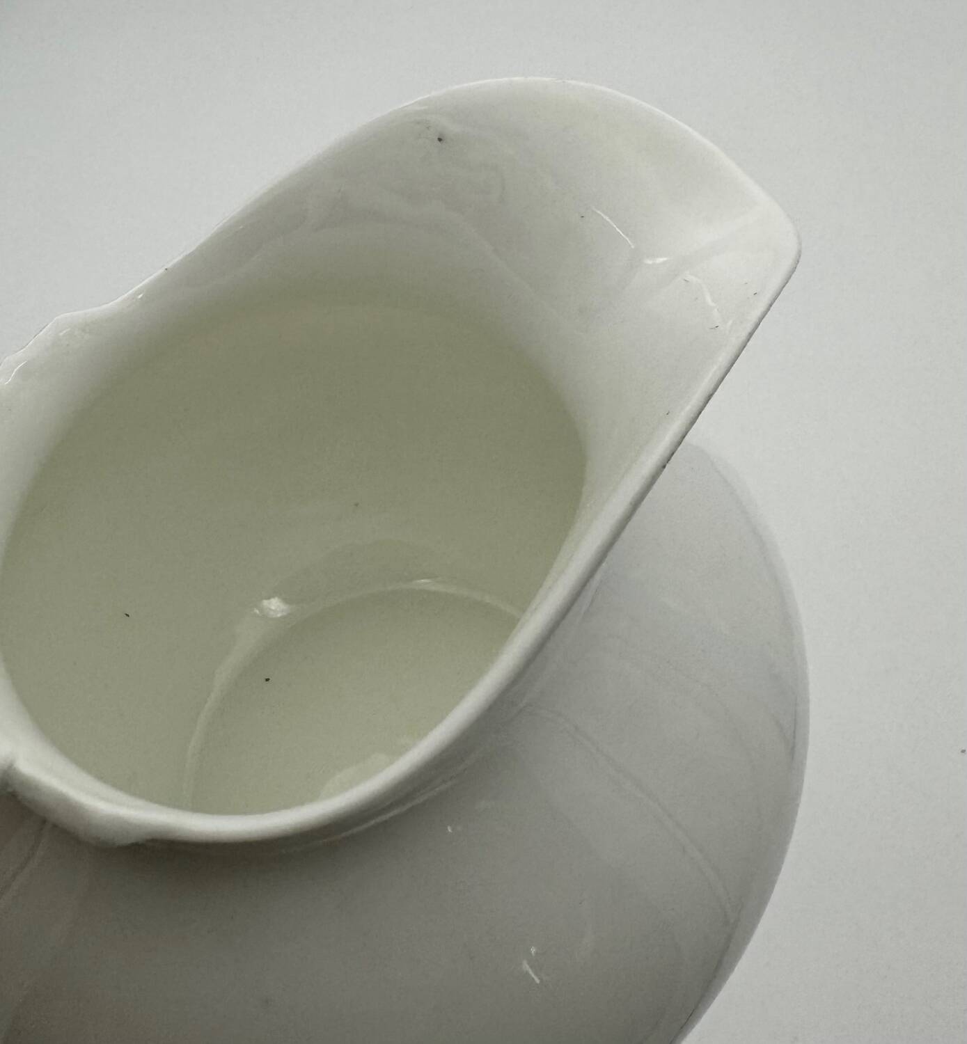 Creamer, vintage white porcelain milk jug