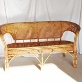 Bamboo and rattan sofa