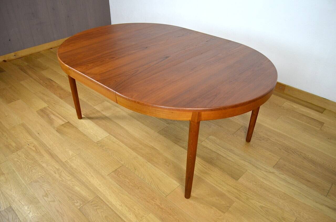 Danish 1960s Round/Oval Teak Table by Harry Ostergaard