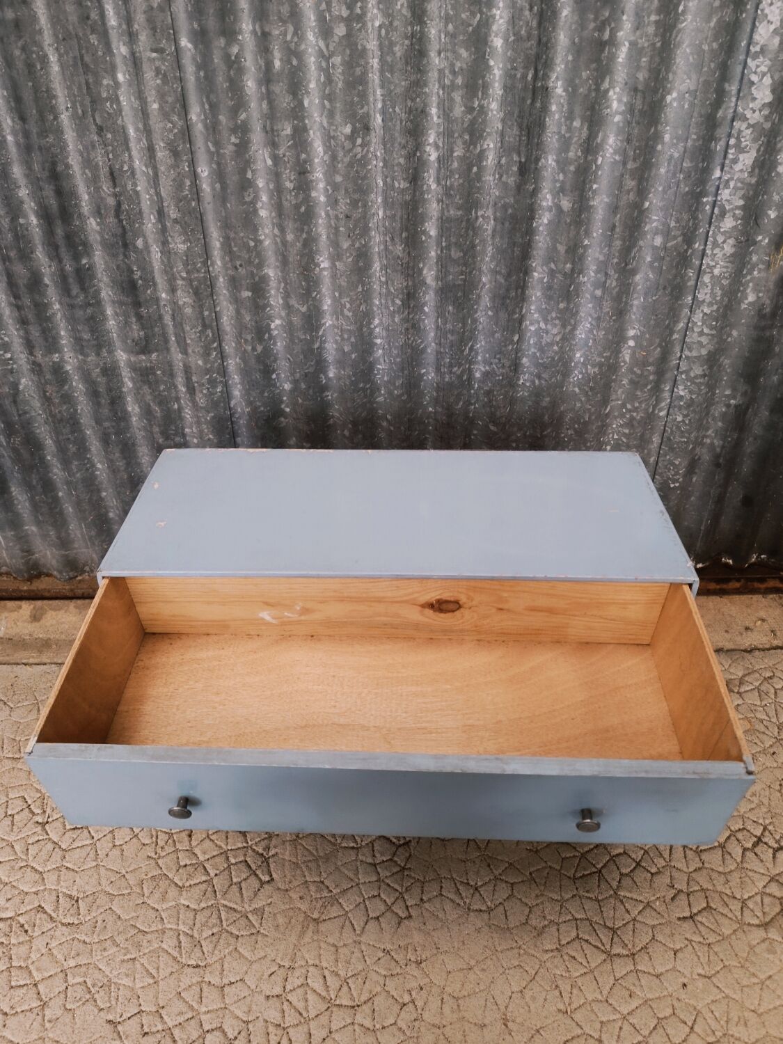 Small vintage blue chest of drawers