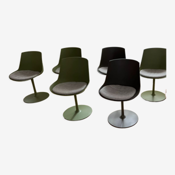 Set of 7 swivel chairs model Flow by MDF Italia