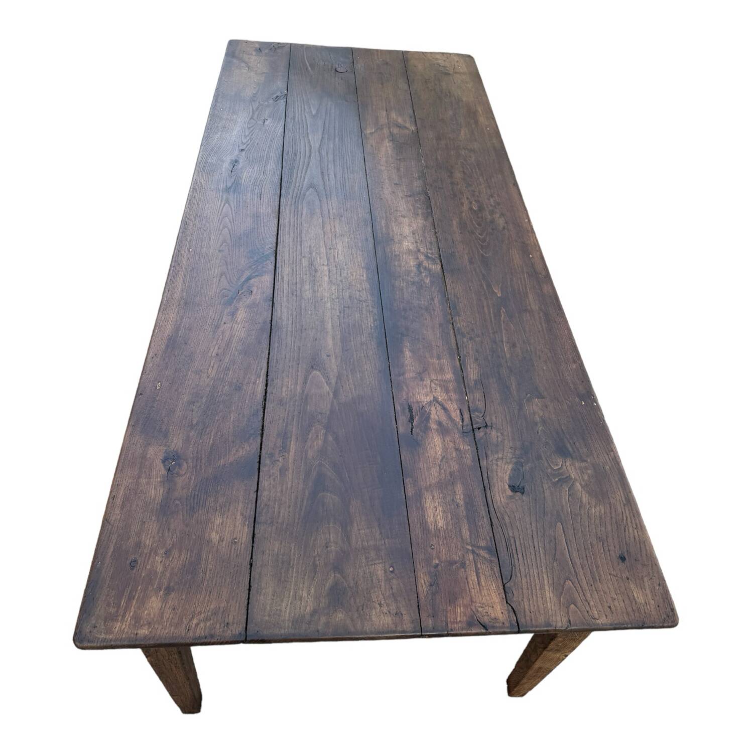 Oak farm table with 2 drawers 19'S