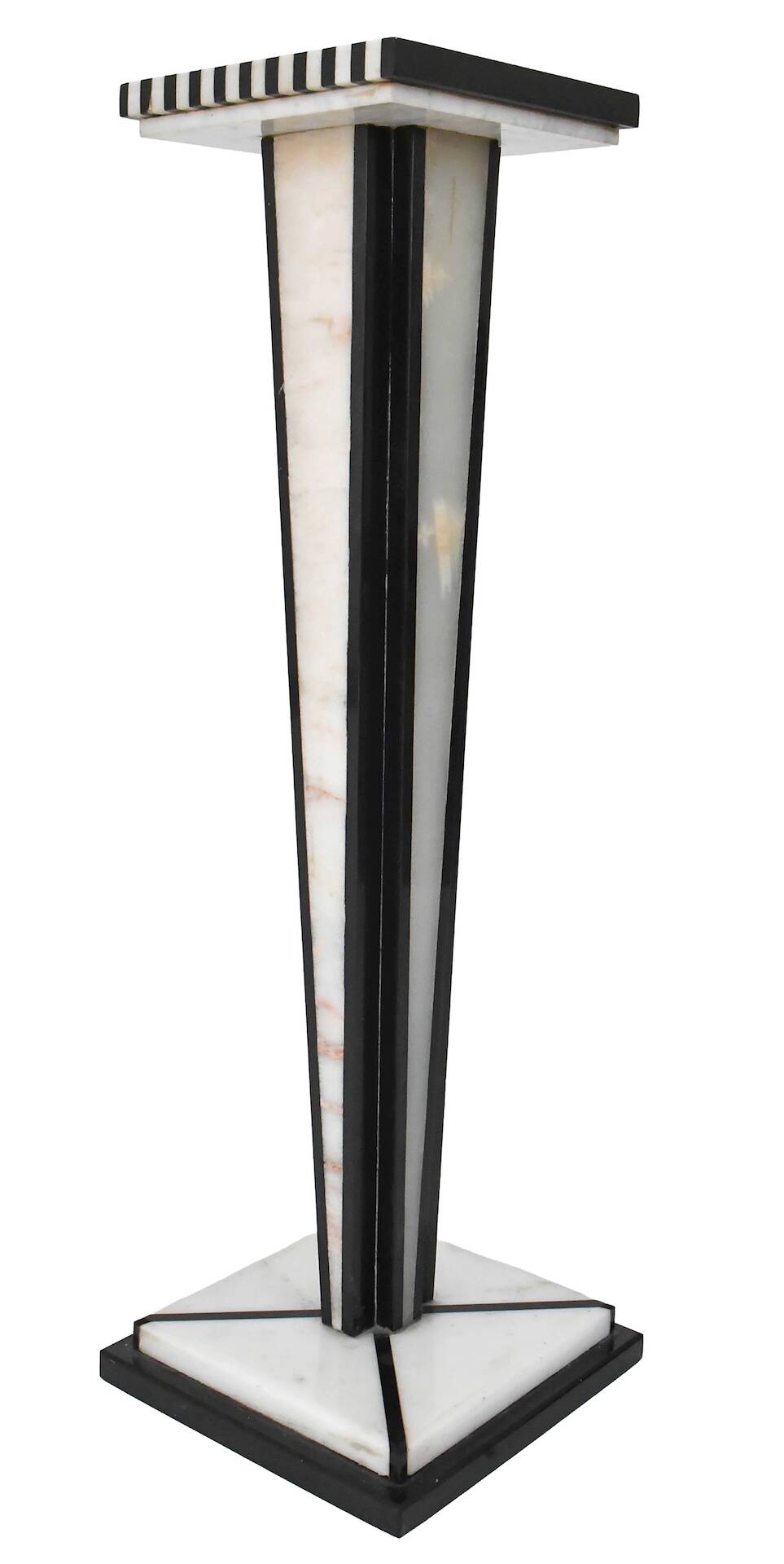 Colonne en marbre noir et blanc