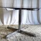 Roche Bobois dining table design chromed metal and smoked glass – 70s