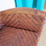 Woven rattan armchair, 1980s