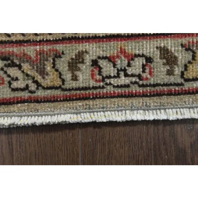 1970s Vintage Persian Handmade Wool Cotton Pink Area Rug 294x388