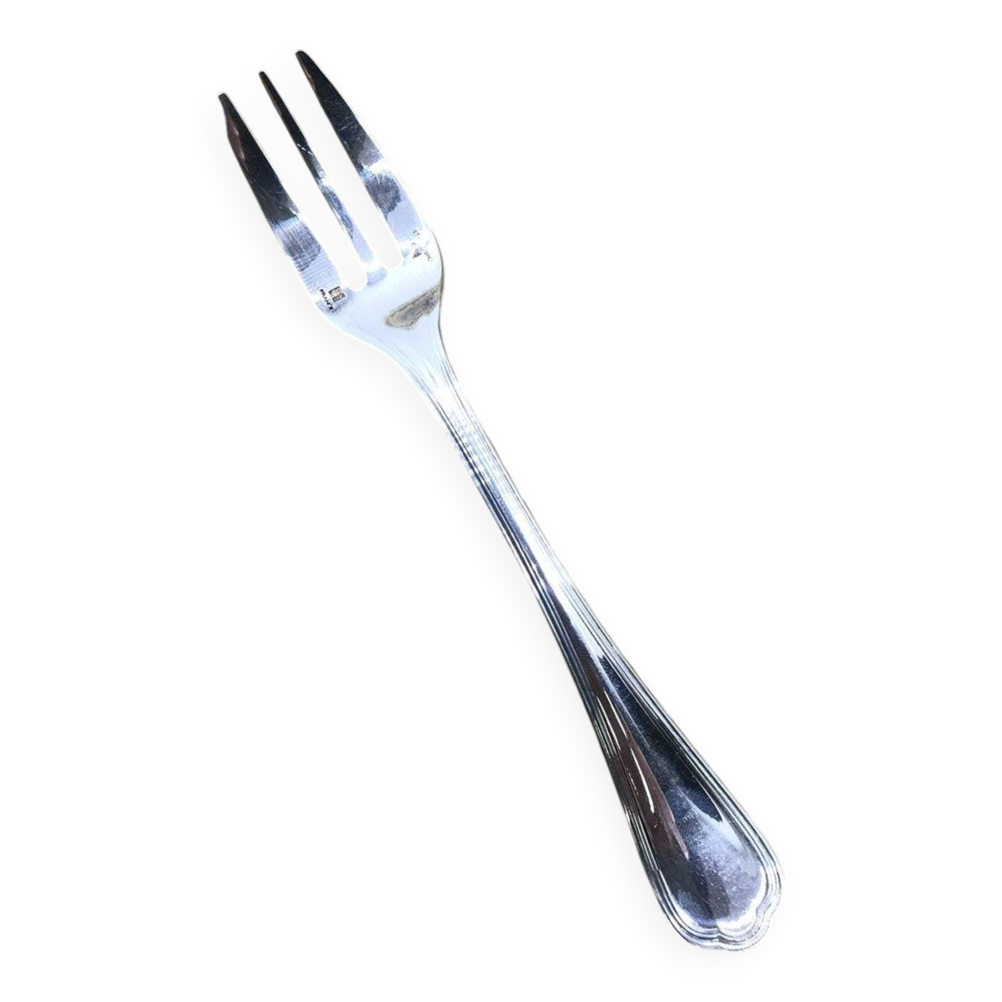 Christofle silver-plated cake fork, Spatours model
