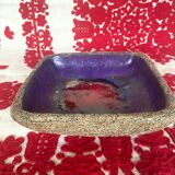 Glazed enamelled stone dish