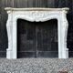 Louis xv style fireplace in carrara marble, circa 1980