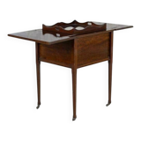 English Mahogany Side Table with Hidden Tray, 1880