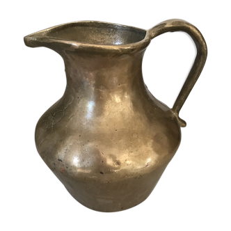 Solid brass pitcher