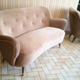 Organic design sofa sofa ARC Rein 50s-60s beige Bronze