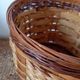 Vintage rattan and bamboo basket - Traditional weaving from China