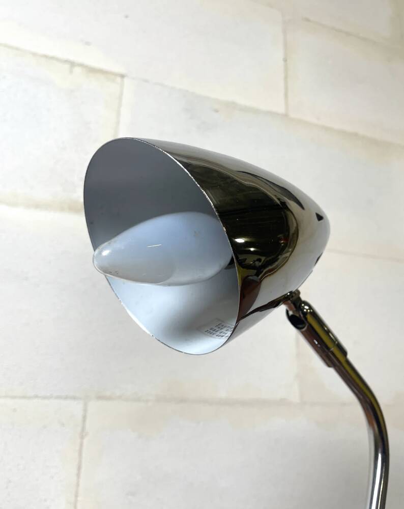 Space-Age chrome spiral desk lamp ⎜ 1980s