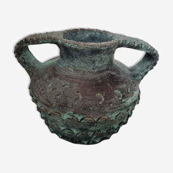 Raw terracotta amphora