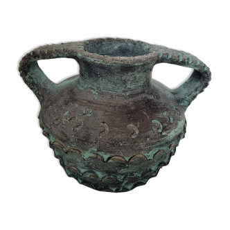 Raw terracotta amphora