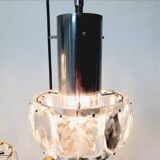 Cascade chandelier - vintage - steel and glass