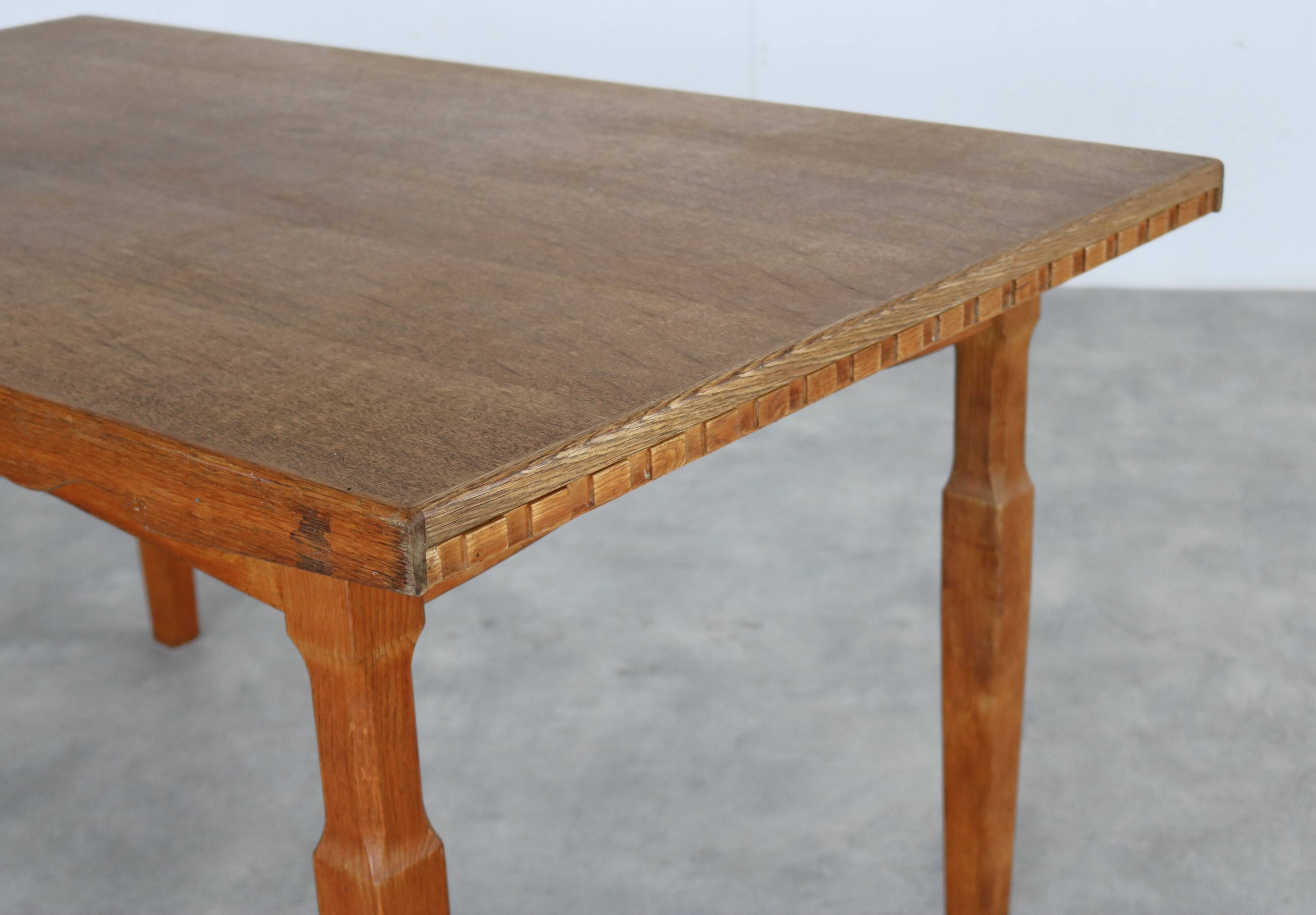brutalist dining table | vintage table | oak | Kjaernulf