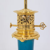 Lamp in Paris porcelain and gilded bronze, circa 1880