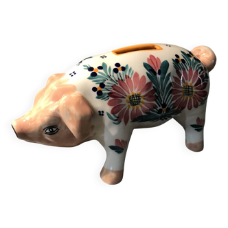 Quimper earthenware piggy bank