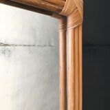 Rectangular rattan mirror, 72x47 cm