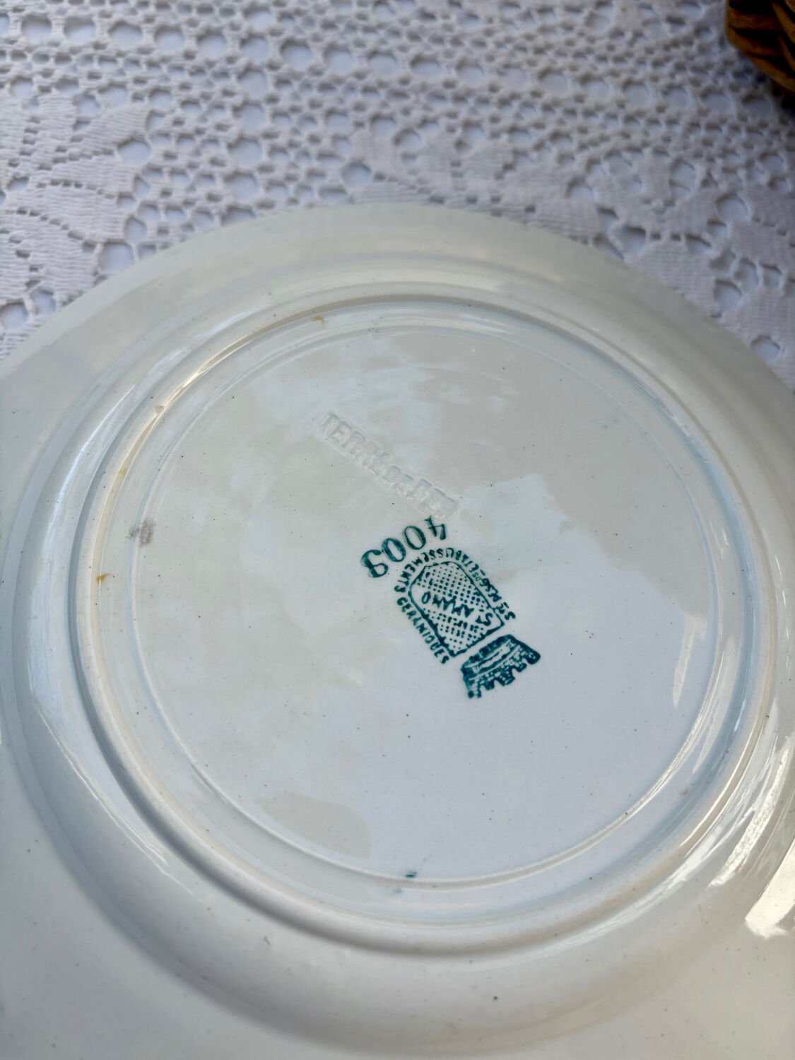 2 ironstone plates St Amand